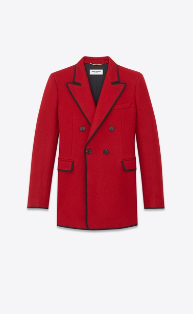 Double breasted jacket in wool